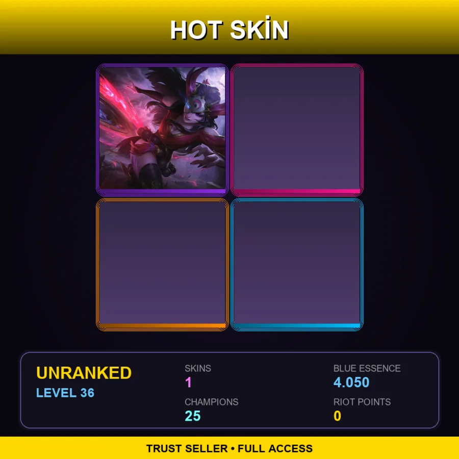 LAN | Lv36 | Unranked | 1 Skin | 25 Champ — LoL account