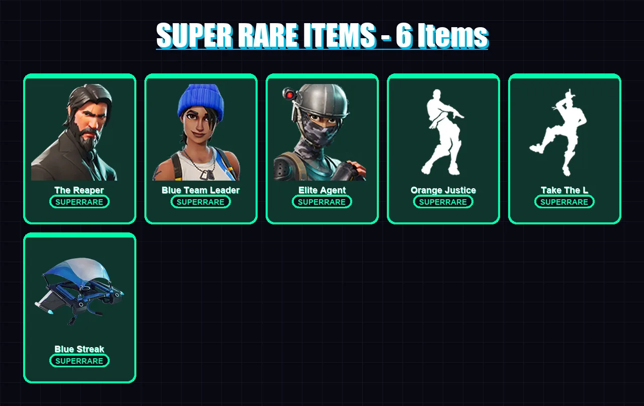 [PC/XBOX] | The Reaper | Blue Team Leader | Elite Agent | Carbide | Battle Hound | 13 skin | 13 pickaxe | 12 emote | 14 glider | Lv183