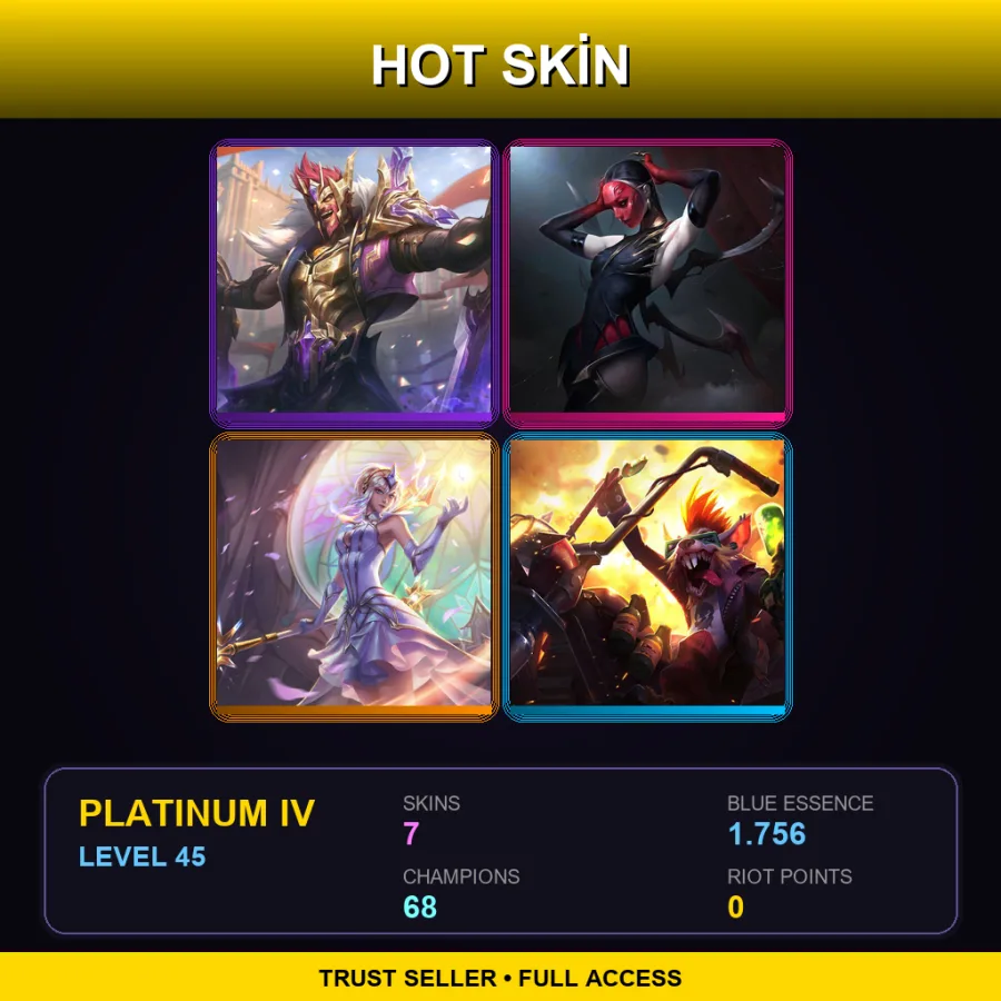BR | Lv45 | Platinum IV | 7 Skin | 68 Champ