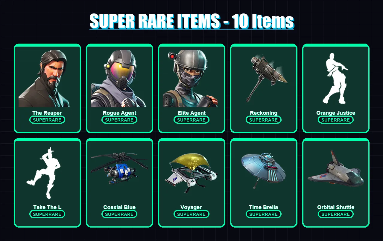 [PC/PSN] | The Reaper | Rogue Agent | Elite Agent | Rox | Vendetta | 43 skin | 54 pickaxe | 51 emote | 56 glider | Lv1110 — Fortnite account