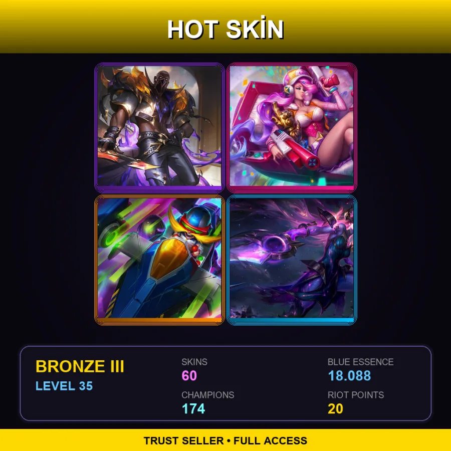 VN | Lv35 | Bronze III | 60 Skin | 174 Champ