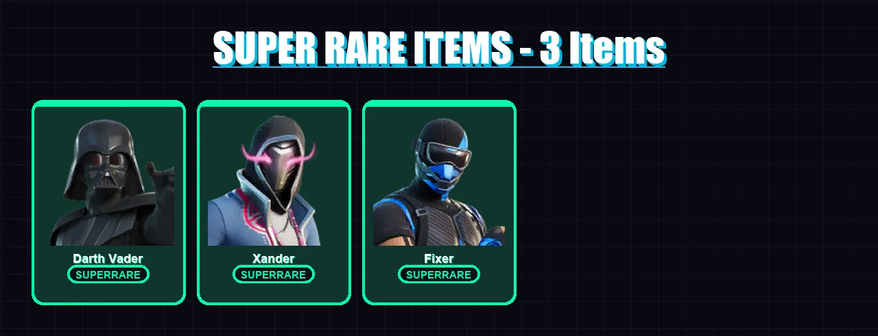 [PC/XBOX] | Darth Vader | Xander | Fixer | Twyn | Paradigm (Reality-659) | 70 skin | 90 pickaxe | 69 emote | 75 glider | Lv965 — Fortnite account