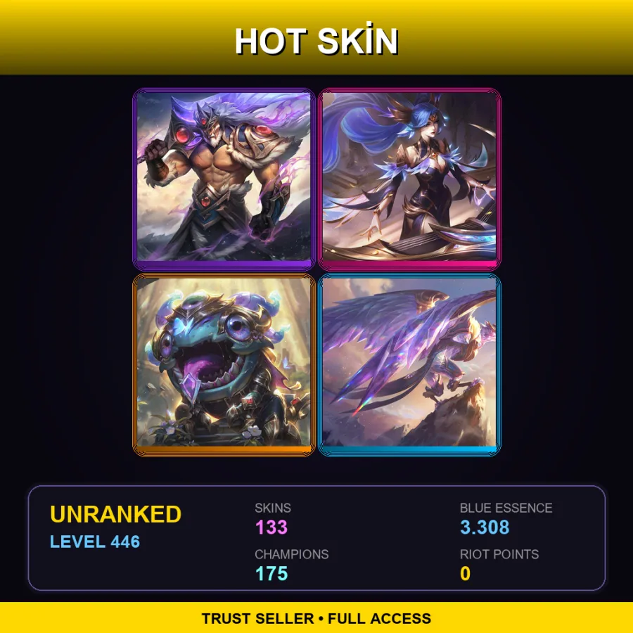 ME | Lv446 | Unranked | 133 Skin | 175 Champ
