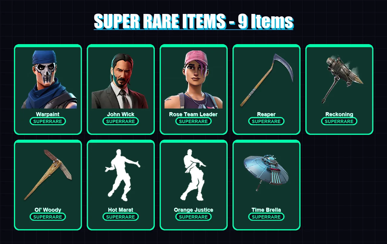 [SWITCH/XBOX/PSN/PC] | Warpaint | John Wick | Rose Team Leader | Sentinel | Son Goku | 65 skin | 63 pickaxe | 75 emote | 68 glider | Lv936 — Fortnite account