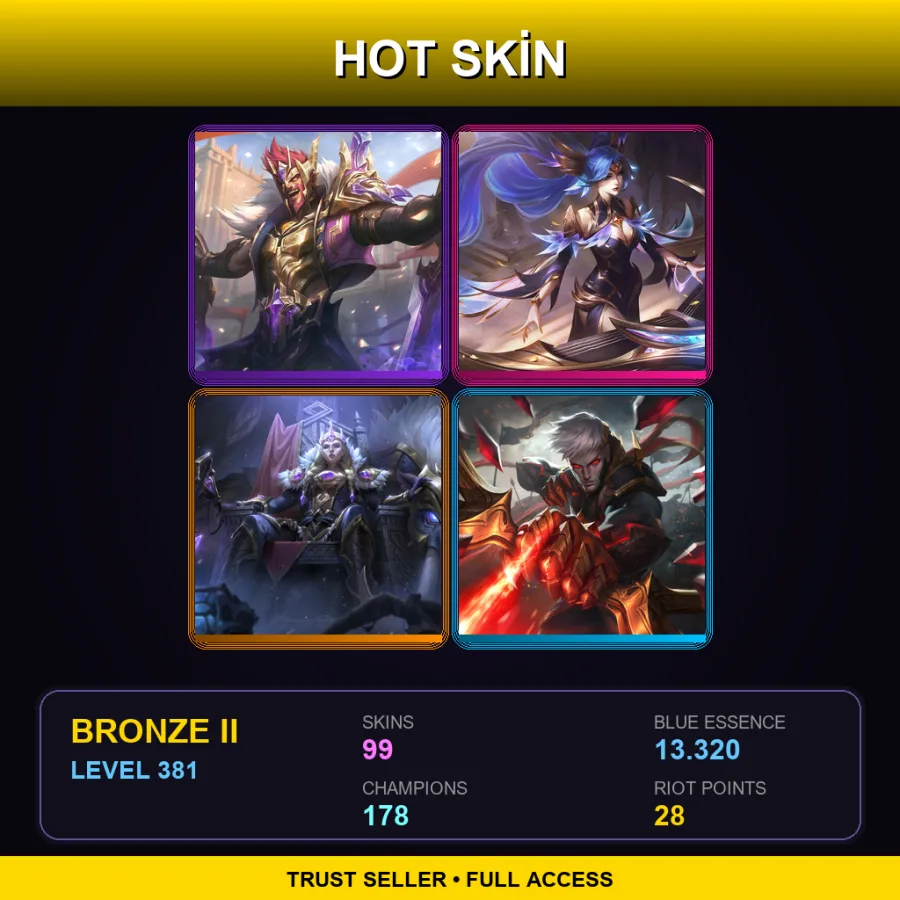 BR | Lv381 | Bronze II | 99 Skin | 178 Champ