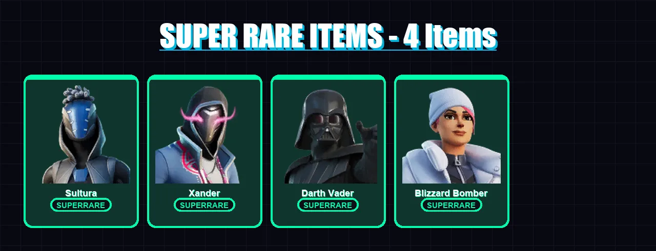 [PS4/PS5/XBOX/PC] | Sultura | Xander | Darth Vader | Blizzard Bomber | Malik | 45 skin | 47 pickaxe | 37 emote | 54 glider | Lv780