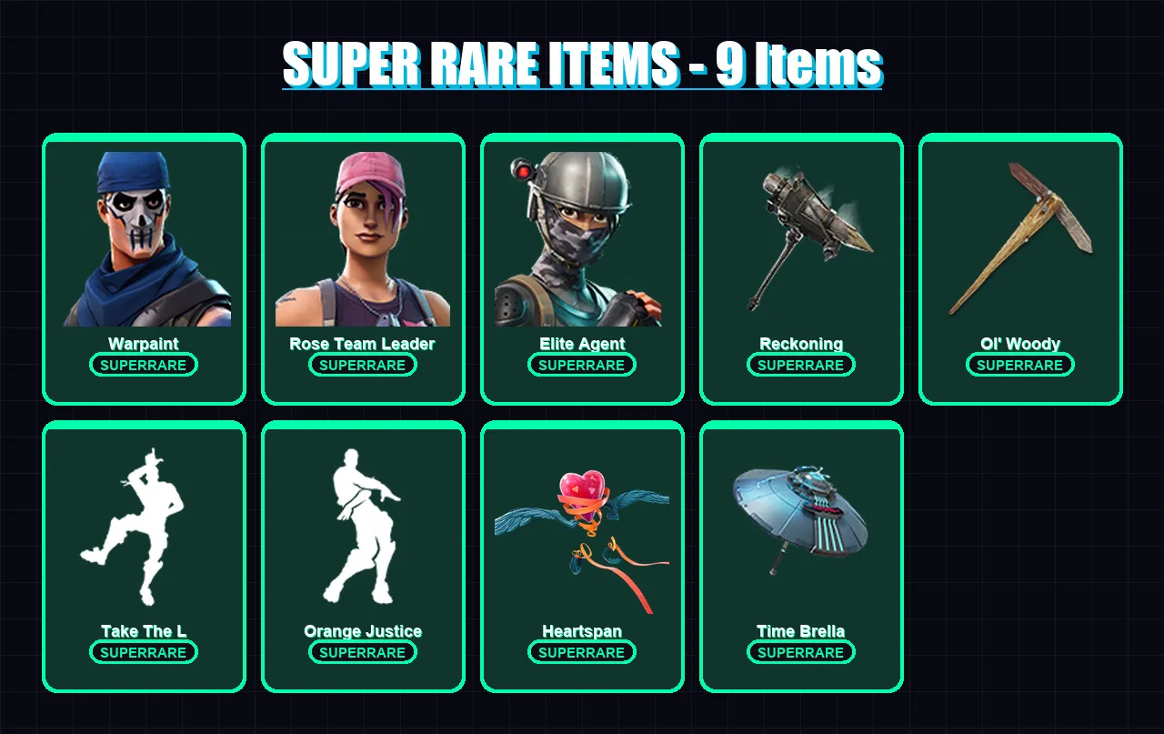 [PC/XBOX/PSN] | Arcane Jinx | Warpaint | Rose Team Leader | Elite Agent | Blackheart | 62 skin | 56 pickaxe | 59 emote | 56 glider | Lv678