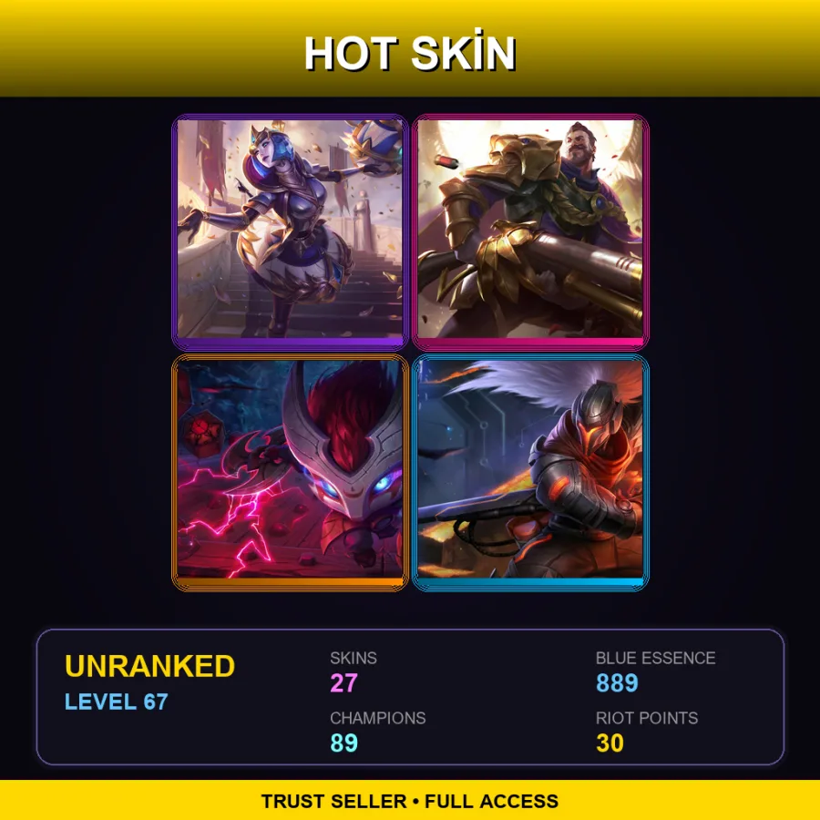 TR | Lv67 | Unranked | 27 Skin | 89 Champ