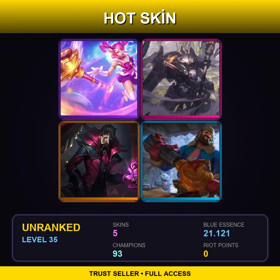 EUNE | Lv35 | Unranked | 5 Skin | 93 Champ — Feral Warwick