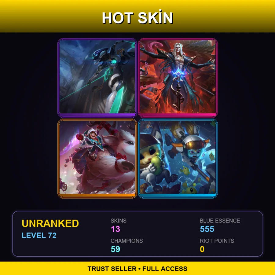 LAS | Lv72 | Unranked | 13 Skin | 59 Champ — Empyrean Lux