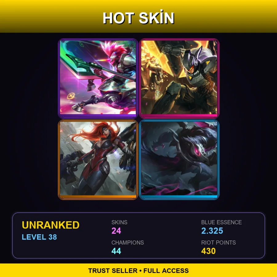 TR | Lv38 | Unranked | 24 Skin | 44 Champ