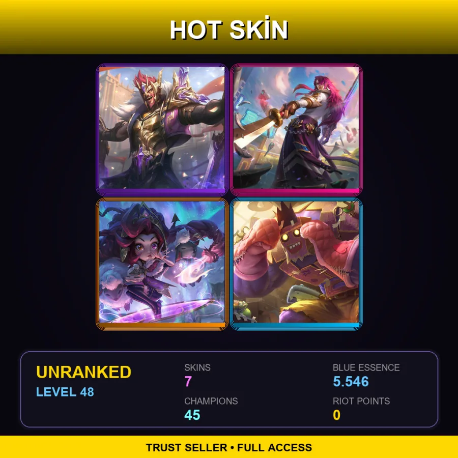 LAS | Lv48 | Unranked | 7 Skin | 45 Champ