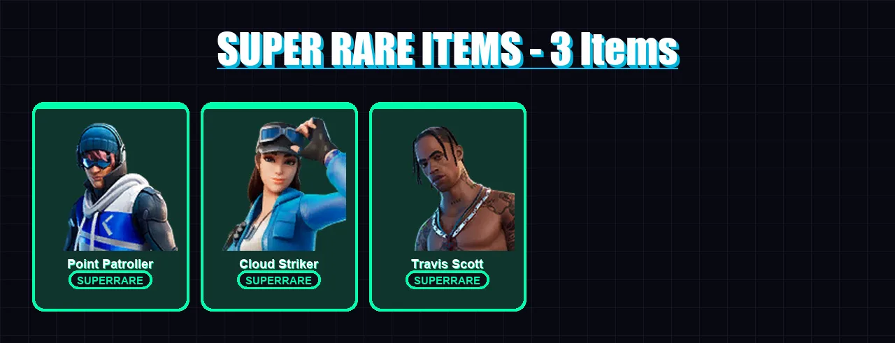 [PS4/PS5/XBOX/PC] | Point Patroller | Cloud Striker | Travis Scott | Deadpool | Midas | 24 skin | 15 pickaxe | 22 emote | 13 glider | Lv184