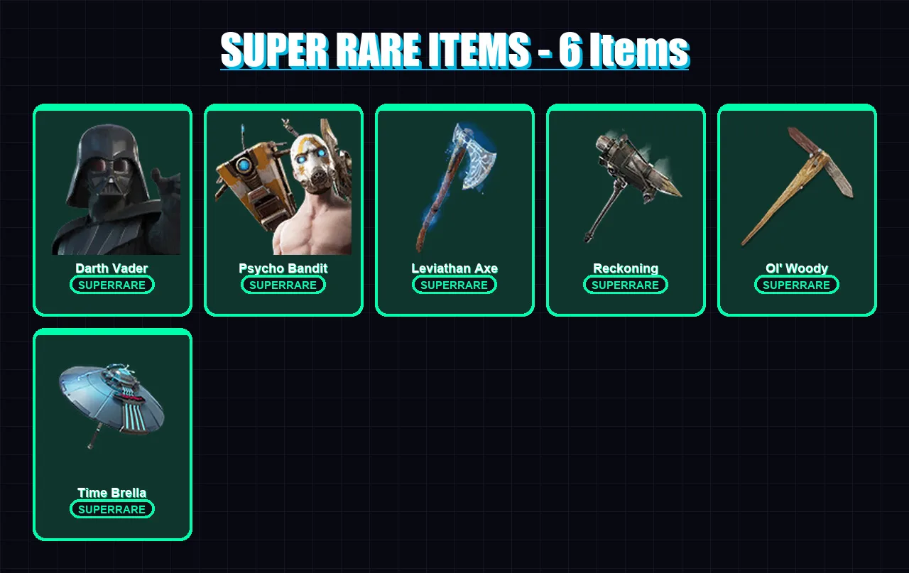 [PC/XBOX] | Darth Vader | Psycho Bandit | Kymera | Joey | Fade | 176 skin | 237 pickaxe | 167 emote | 181 glider | Lv2933