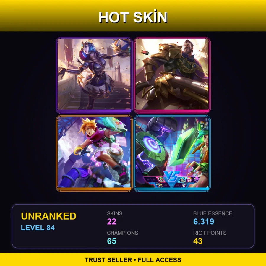 SG | Lv84 | Unranked | 22 Skin | 65 Champ