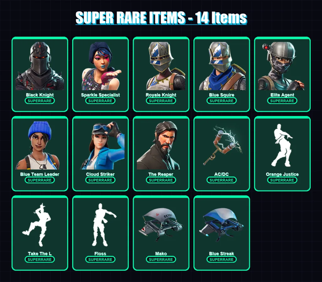 [PS4/PS5/XBOX/PC] | Black Knight | Sparkle Specialist | Royale Knight | 45 skin | Lv783