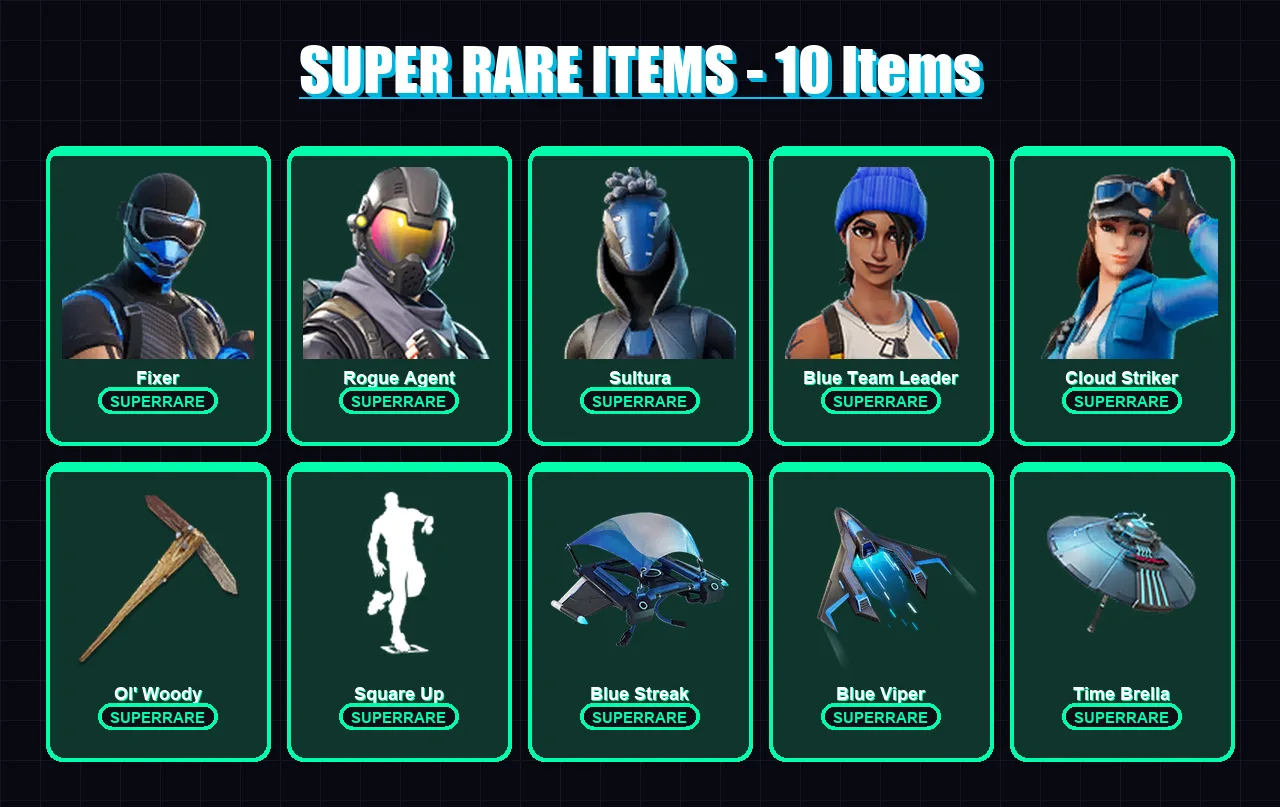 [PS4/PS5/XBOX/PC] | Fixer | Rogue Agent | Sultura | Blue Team Leader | Cloud Striker | 74 skin | 109 pickaxe | 80 emote | 86 glider | Lv1286