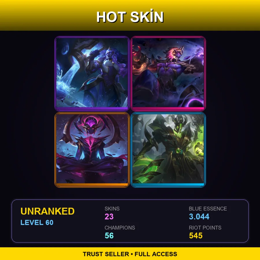 LAN | Lv60 | Unranked | 23 Skin | 56 Champ