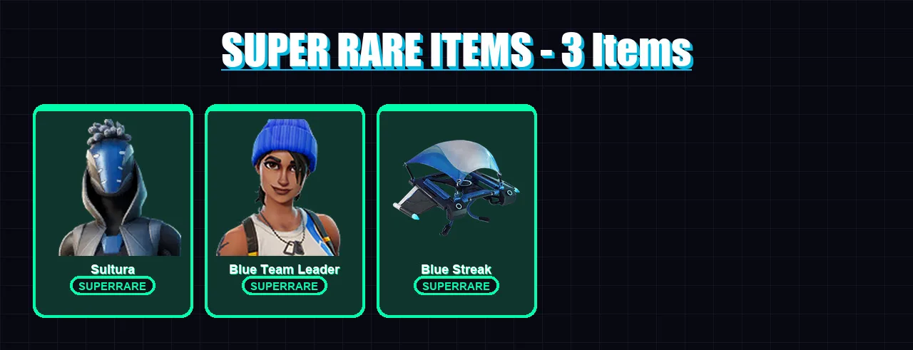 [PC/XBOX] | Sultura | Blue Team Leader | Sentinel | Ruin | Frostbite | 32 skin | 55 pickaxe | 41 emote | 41 glider | Lv480