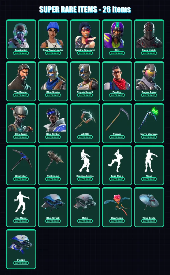 [PS4/PS5/XBOX/PC] | Breakpoint | Blue Team Leader | Sparkle Specialist | Blitz | Black Knight | 111 skin | 74 pickaxe | 86 emote | 72 glider | Lv129