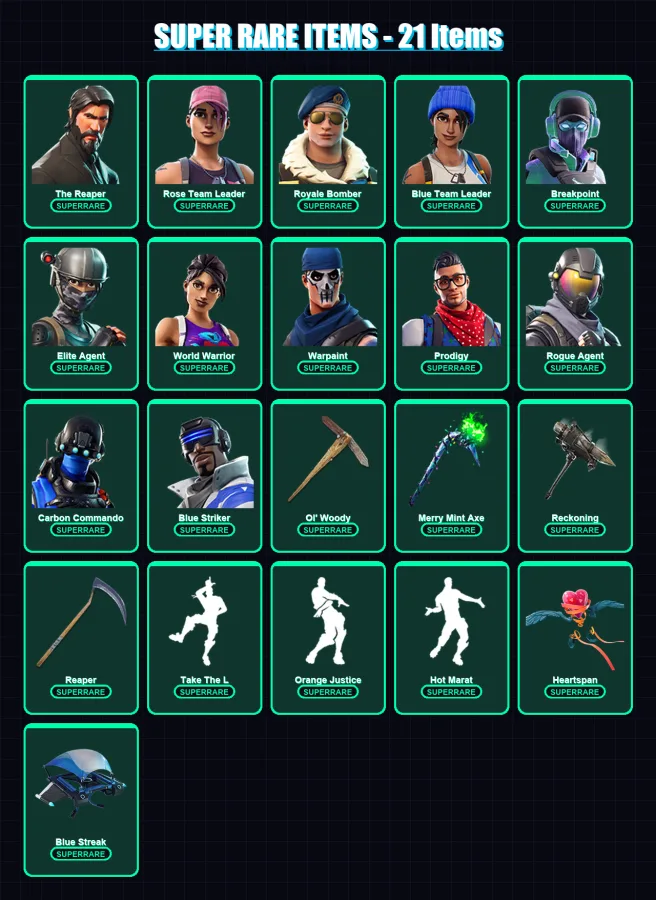 [PS4/PS5/XBOX/PC] | The Reaper | Rose Team Leader | Royale Bomber | 140 skin | Lv2032 — Game account