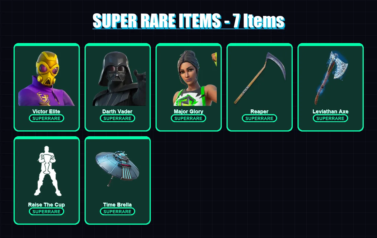 [SWITCH/XBOX/PSN/PC] | Victor Elite | Darth Vader | Major Glory | Snap | Midas | 318 skin | 242 pickaxe | 258 emote | 165 glider | Lv3269