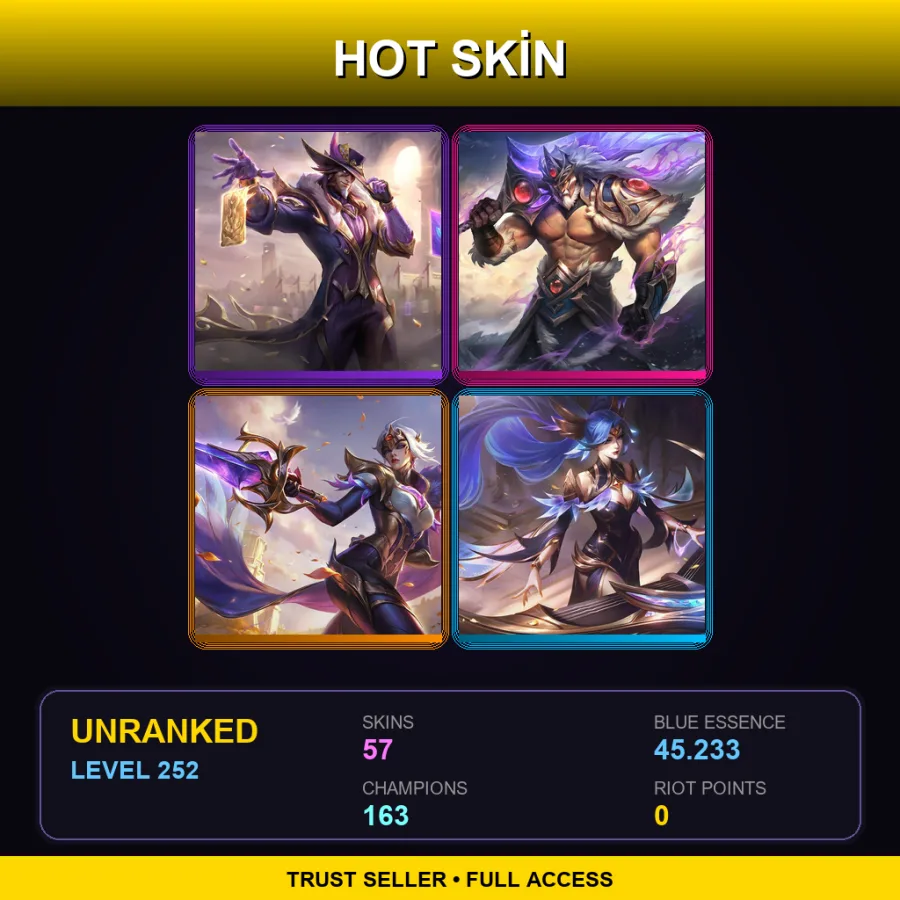 LAS | Lv252 | Unranked | 57 Skin | 163 Champ — Street Demons Briar