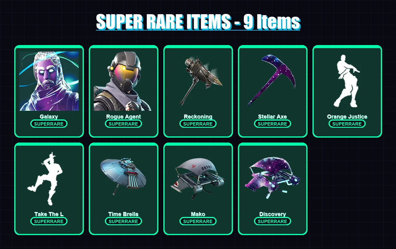 [PC/XBOX/PSN] | Galaxy | Rogue Agent | The Visitor | Ragnarok | Lynx | 41 skin | 37 pickaxe | 40 emote | 49 glider | Lv636 — Fortnite account