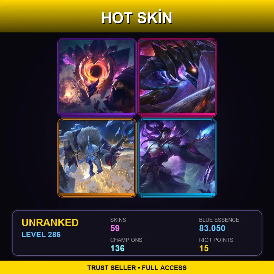 EUNE | Lv286 | Unranked | 59 Skin | 136 Champ — Blood Moon Zilean