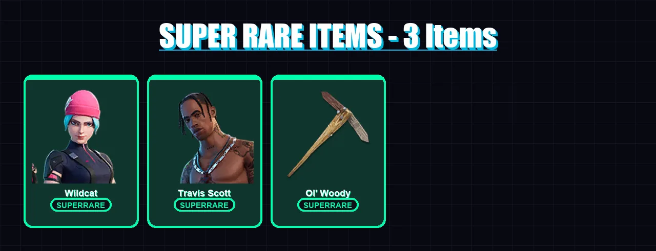 [PC/XBOX] | Wildcat | Travis Scott | Fade | Eternal Knight | Gear Specialist Maya | 142 skin | 182 pickaxe | 134 emote | 155 glider | Lv2139