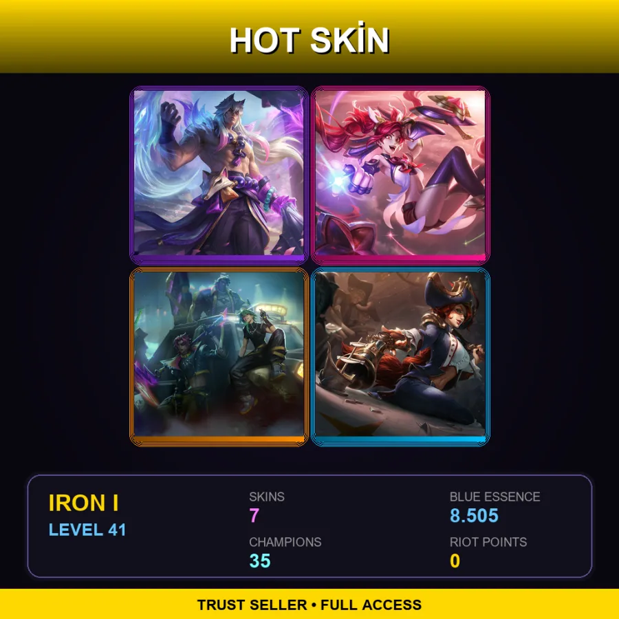 LAS | Lv41 | Iron I | 7 Skin | 35 Champ
