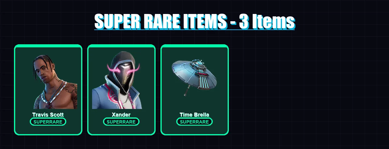 [PC/XBOX/PSN] | Travis Scott | Xander | Deadpool | Gear Specialist Maya | Fade | 56 skin | 82 pickaxe | 74 emote | 76 glider | Lv1172