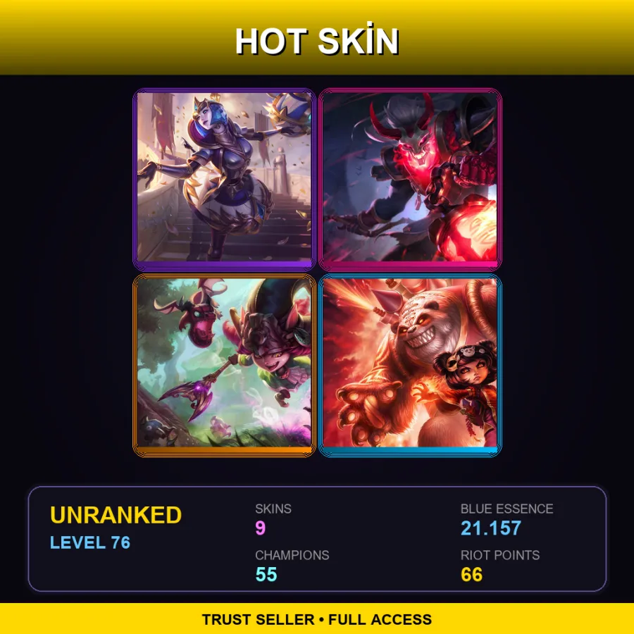 LAS | Lv76 | Unranked | 9 Skin | 55 Champ — Blacksmith Poppy