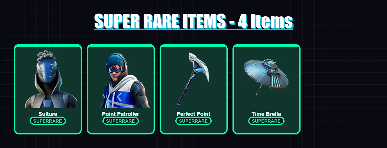 [PS4/PS5/XBOX/PC] | Sultura | Point Patroller | Mandalorian | Raz | Predator | 42 skin | 84 pickaxe | 58 emote | 80 glider | Lv1255