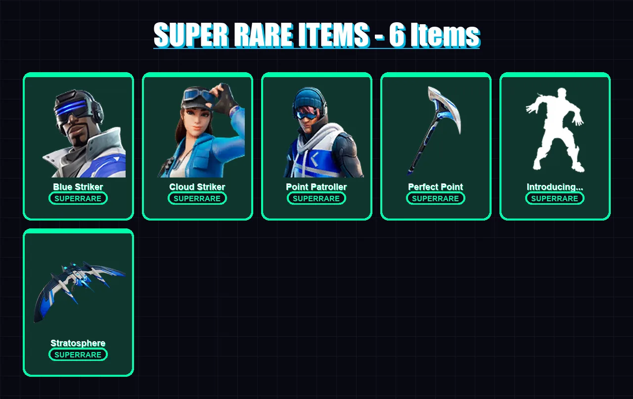 [PC] | Blue Striker | Cloud Striker | Point Patroller | Mandalorian | Gear Specialist Maya | 23 skin | 24 pickaxe | 17 emote | 22 glider | Lv280