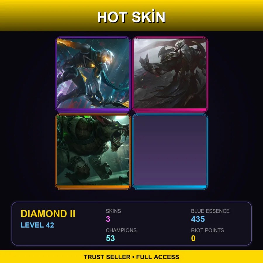 EUNE | Lv42 | Diamond II | 3 Skin | 53 Champ