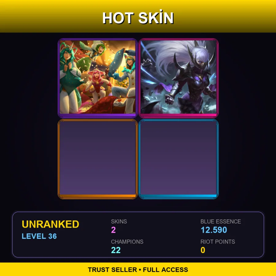 EUW | Lv36 | Unranked | 2 Skin | 22 Champ