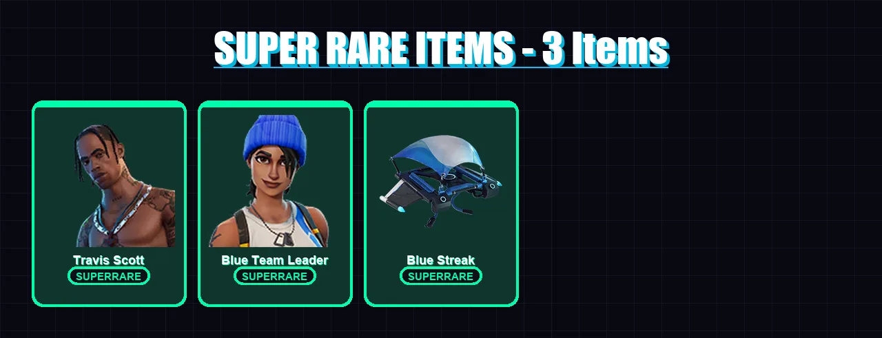 [PC/XBOX/PSN] | Travis Scott | Blue Team Leader | Backlash | Spire Assassin | Deadpool | 51 skin | 61 pickaxe | 47 emote | 63 glider | Lv1183