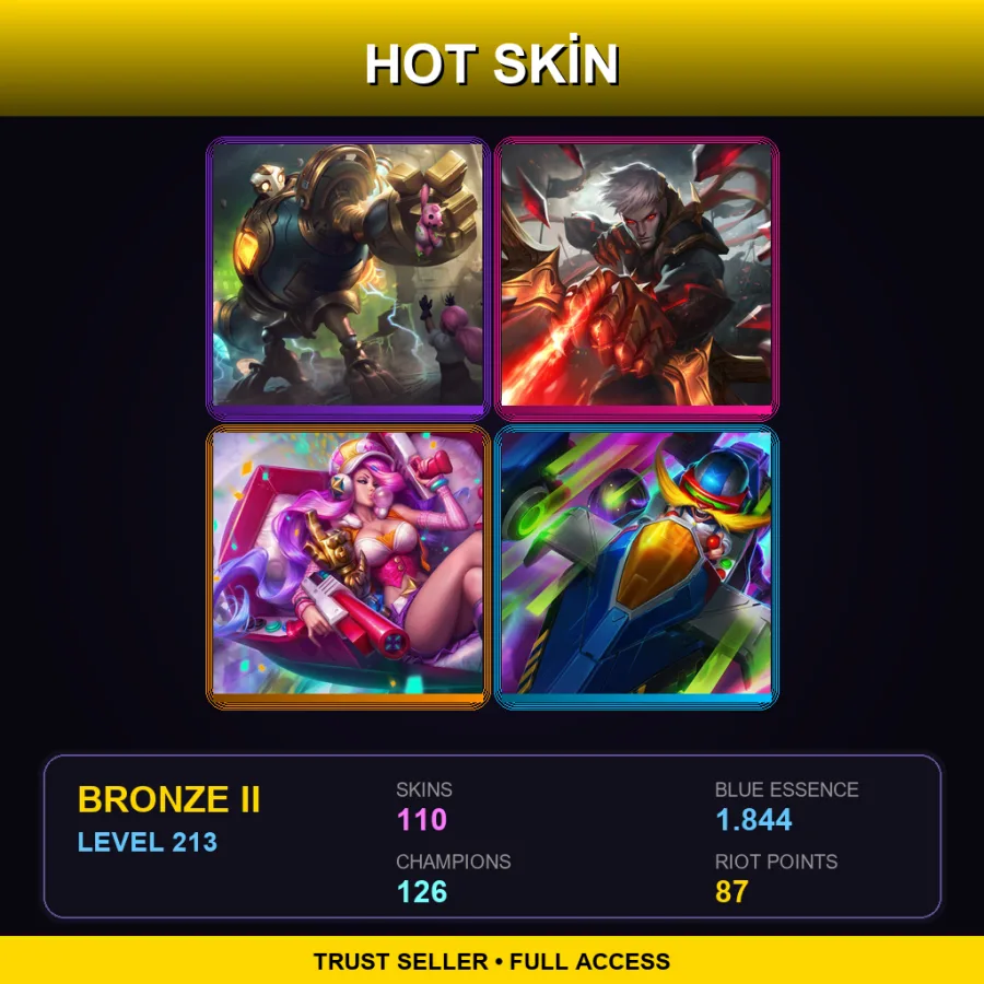 TR | Lv213 | Bronze II | 110 Skin | 126 Champ