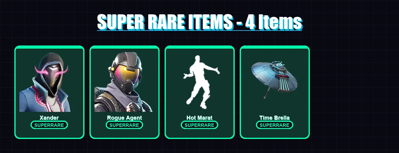 [PS4/PS5/XBOX/PC] | Xander | Rogue Agent | Era | Carbide | Peter Griffin | 40 skin | 62 pickaxe | 64 emote | 77 glider | Lv1118