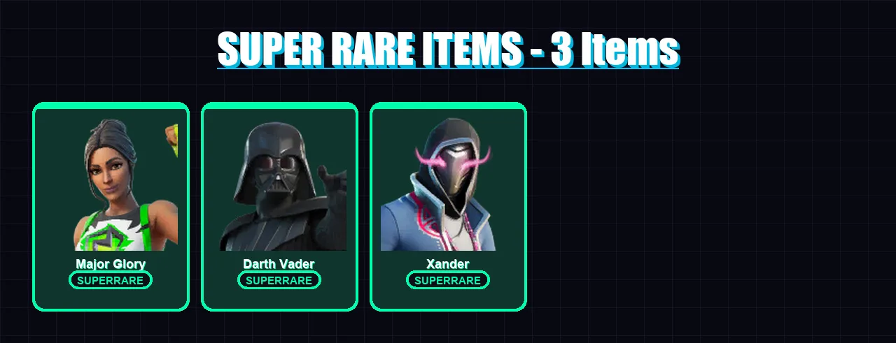 [PC/XBOX/PSN] | Major Glory | Darth Vader | Xander | Backlash | Twyn | 114 skin | 105 pickaxe | 90 emote | 90 glider | Lv1248