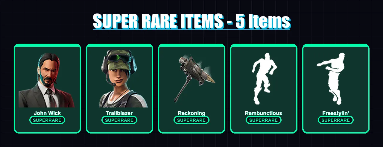 [PS4/PS5/XBOX/PC] | John Wick | Trailblazer | Calamity | Blackheart | Rox | 44 skin | 30 pickaxe | 40 emote | 35 glider | Lv339