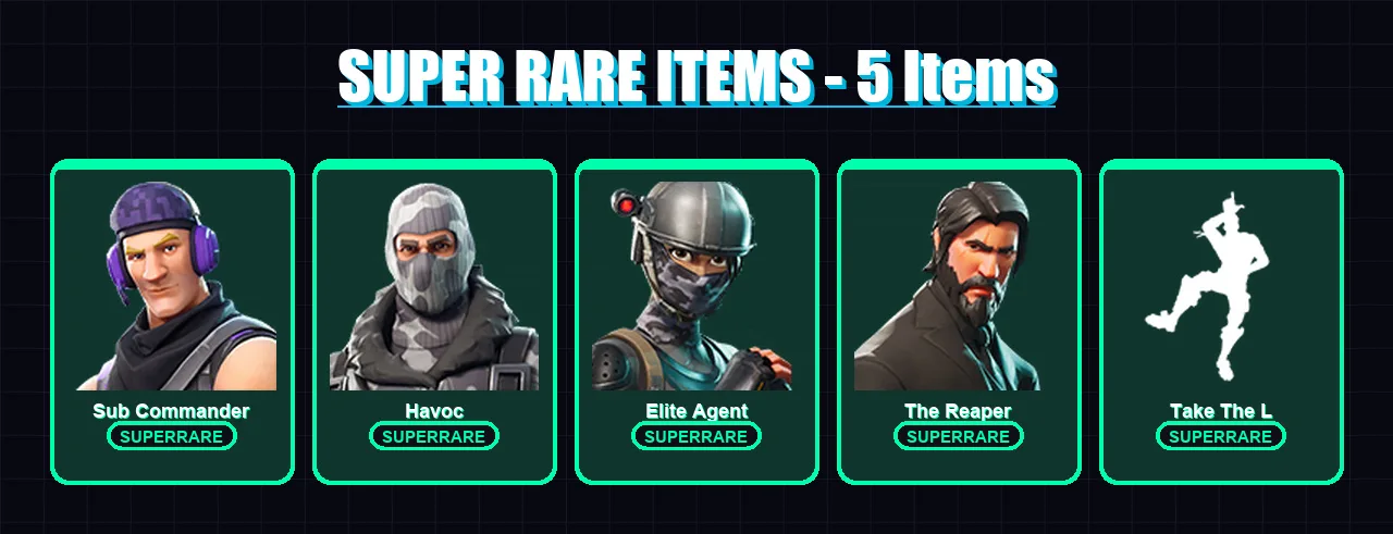 [PC/XBOX/PSN] | Sub Commander | Havoc | Elite Agent | The Reaper | Dark Voyager | 8 skin | 5 pickaxe | 7 emote | 8 glider | Lv119