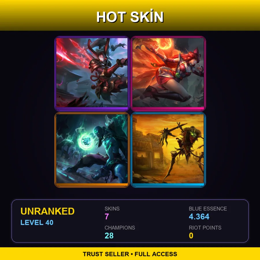 LAS | Lv40 | Unranked | 7 Skin | 28 Champ