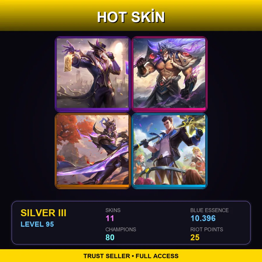 VN | Lv95 | Silver III | 11 Skin | 80 Champ