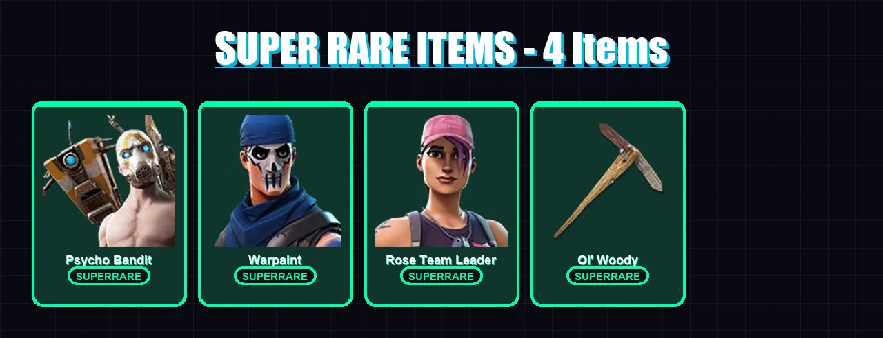 [PC/PSN] | Psycho Bandit | Warpaint | Rose Team Leader | The Ageless | Mandalorian | 127 skin | 154 pickaxe | 105 emote | 132 glider | Lv2205 — Fortnite account