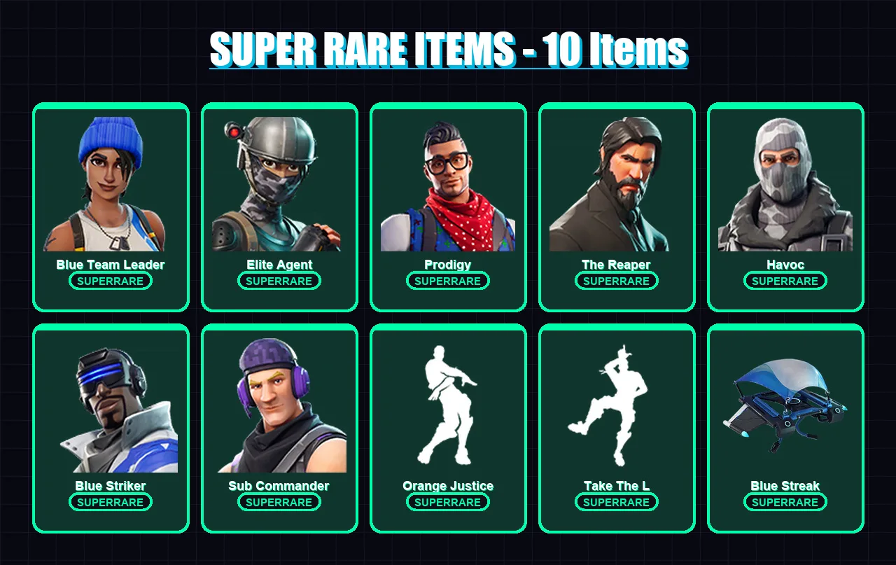 [PS4/PS5/XBOX/PC] | Blue Team Leader | Elite Agent | Prodigy | The Reaper | Havoc | 19 skin | 9 pickaxe | 16 emote | 13 glider | Lv234 — Fortnite account