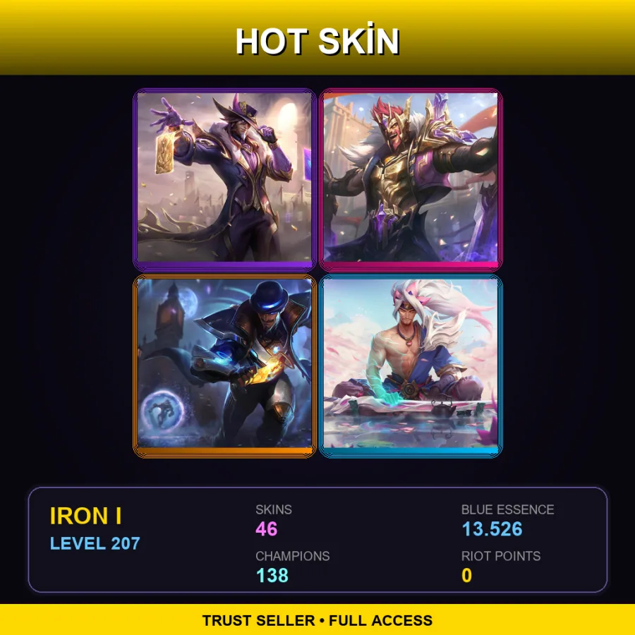 LAN | Lv207 | Iron I | 46 Skin | 138 Champ