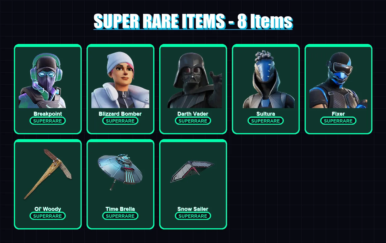 [PC/XBOX/PSN] | Breakpoint | Blizzard Bomber | Darth Vader | Sultura | Fixer | 127 skin | 149 pickaxe | 137 emote | 114 glider | Lv1492
