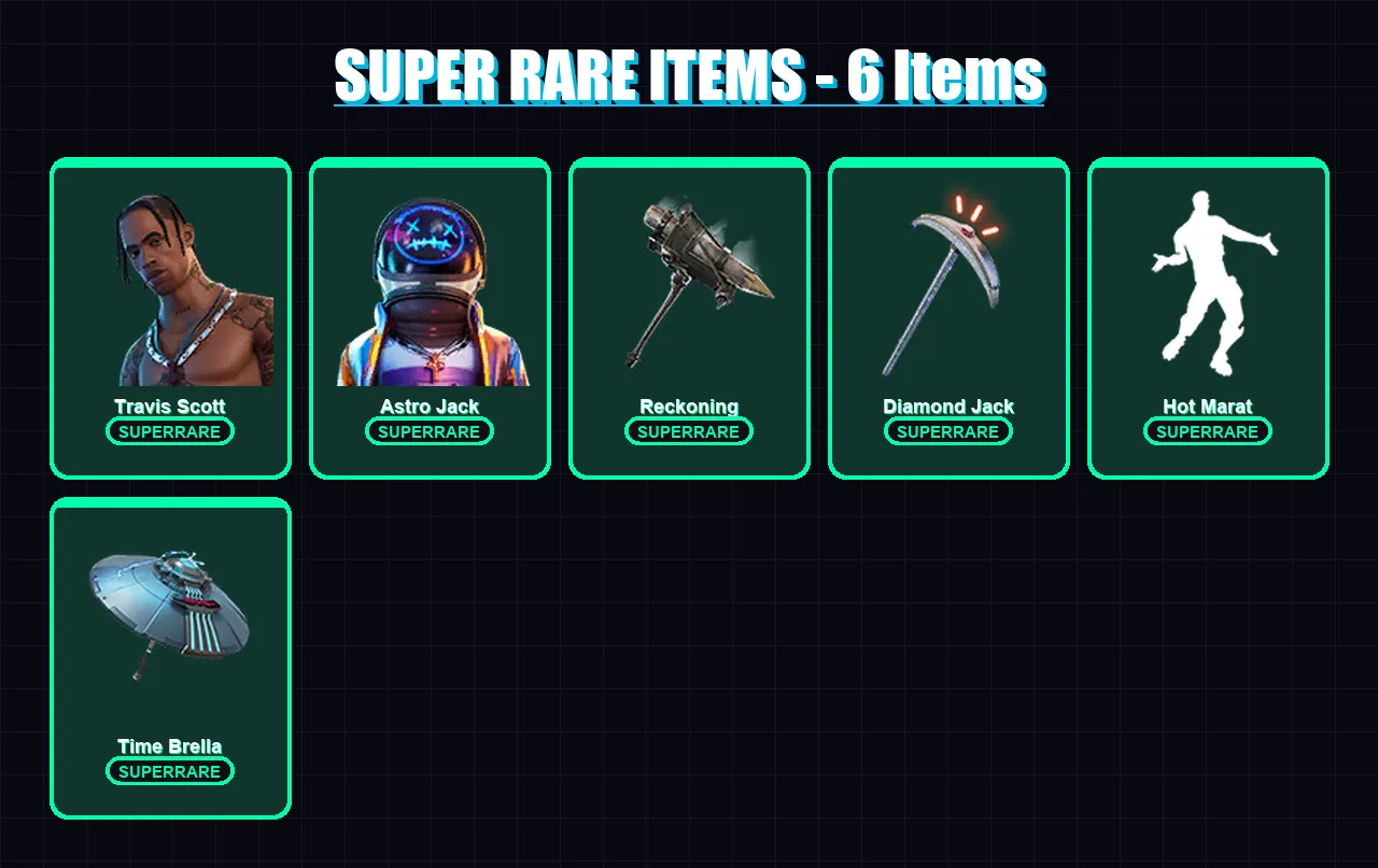 [PS4/PS5/XBOX/PC] | Travis Scott | Astro Jack | Fade | Fusion | Lynx | 75 skin | 80 pickaxe | 83 emote | 89 glider | Lv1158